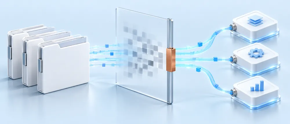 A controlled enterprise workflow connects agent capabilities with review boundaries and evidence.