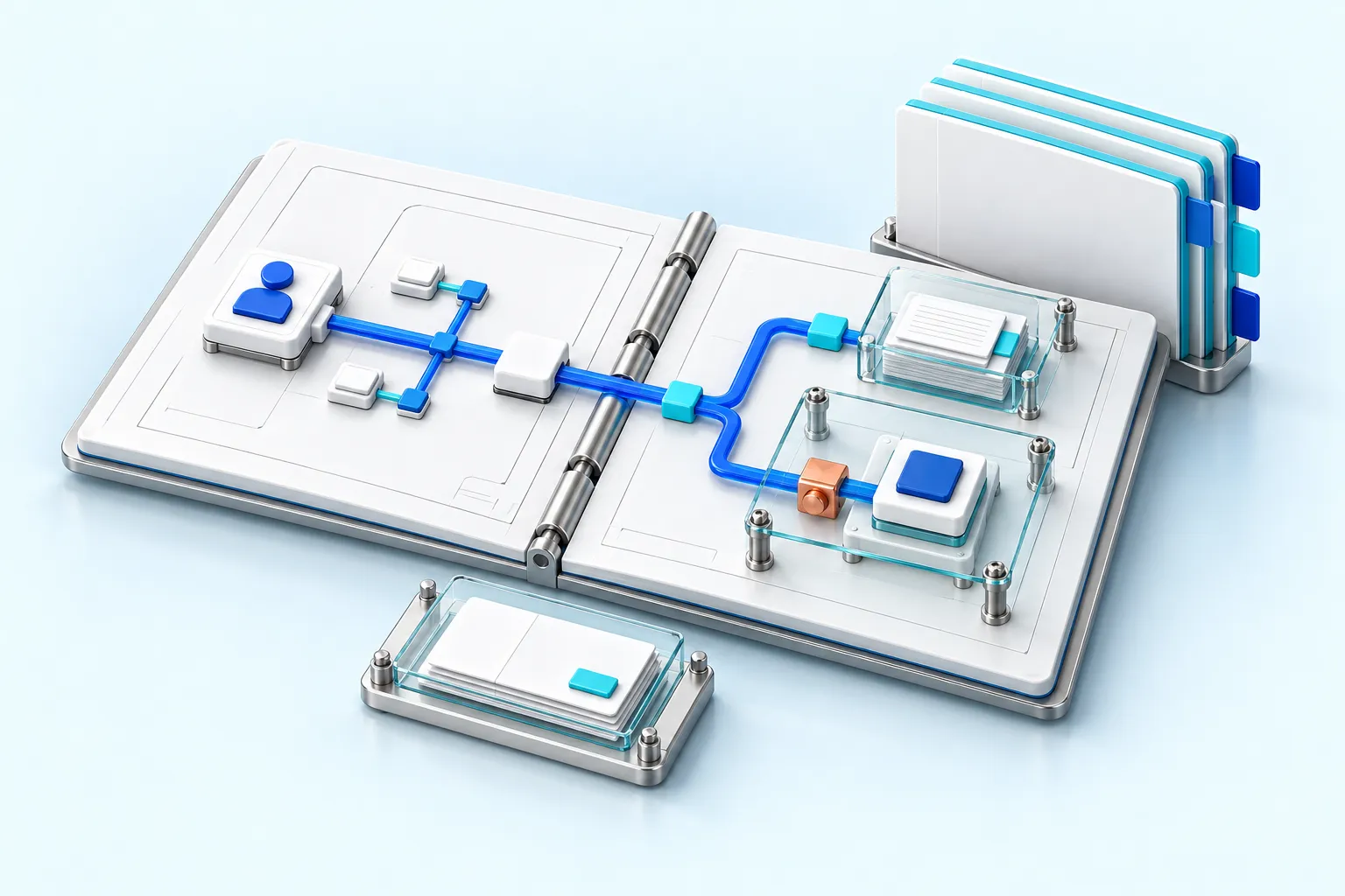 An open technical field guide maps identity, data, and tool connections through transparent trust boundaries.