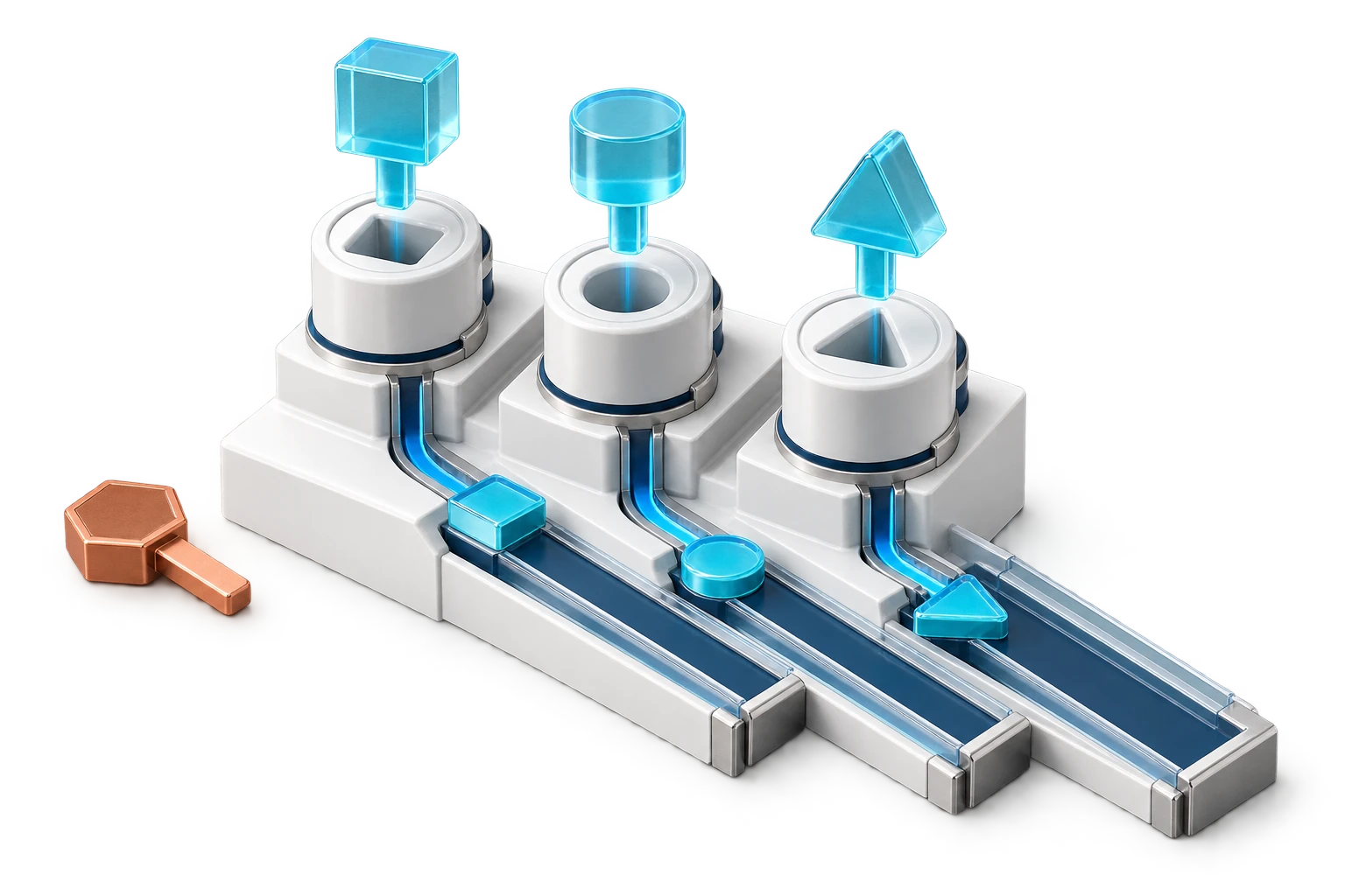 Different tool sockets accept only scoped parameter shapes before reaching their allowed destinations.