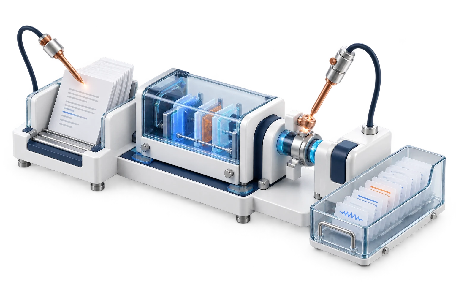 Several adversarial test probes reach different points in a controlled workflow and produce reviewable findings.